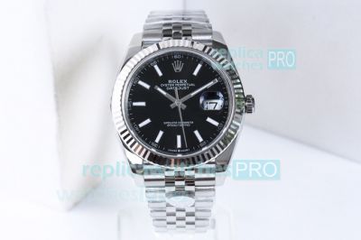 Swiss Rolex Datejust 41MM Black Dial Jubilee Watch AR Factory V3 Version